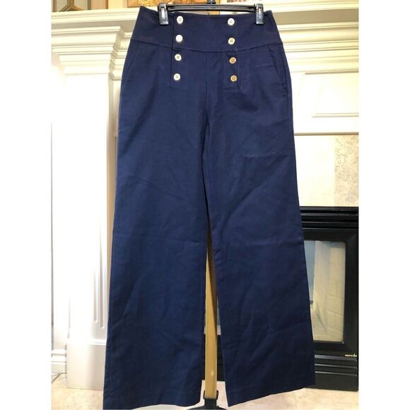 Lauren Ralph Lauren Women’s Navy Blue Sailor Style Dress Pants Size 8 - Picture 2 of 10